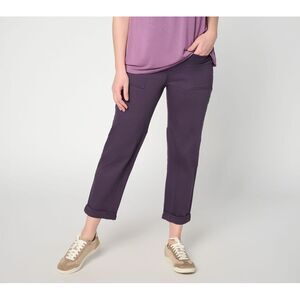 Maya J Women's Petite Pants 0P Color Straight Leg Ankle Jeans Blue A683885